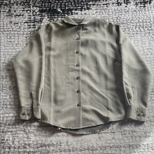 Casual Olive Button-Down Shirt for Men